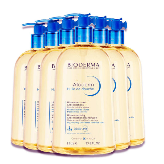 Bioderma Atoderm Cleansing Oil for Very Dry Sensitive Skin 33.8 fl oz - 6 Pack