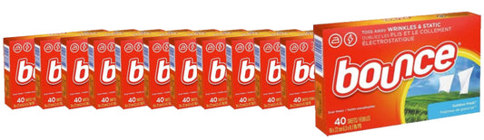 Bounce Fabric Softener Dryer Sheet Outdoor Fresh - 40 ct - 12 Pack