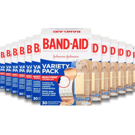 Band-Aid - Tough And Sport Strip Adhesive Bandages, Variety Pack - 30 Ct- 24 Pack