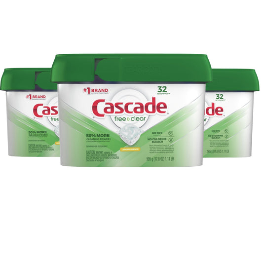 Cascade Free & Clear ActionPacs Dishwasher Detergent Pods, Lemon Essence, 36 Ct - 3 Pack