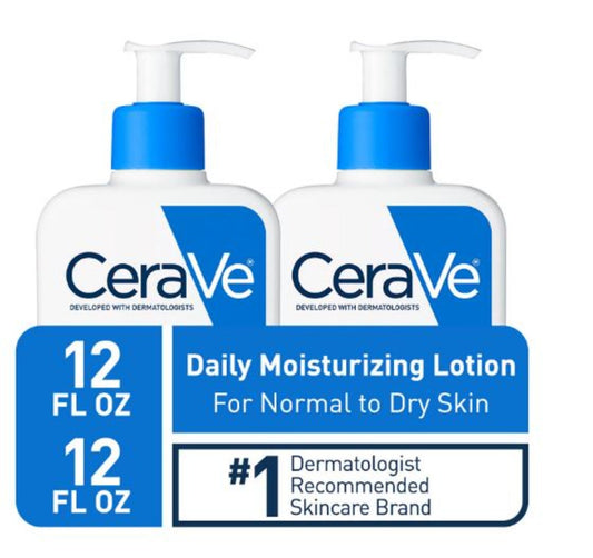 CeraVe Daily Moisturizing Lotion, Normal to Dry Skin - 12 fl. oz., 2 pk.