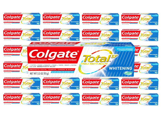 Colgate Total Whitening Toothpaste Gel, Mint, 3.3 Oz - 24 Pack