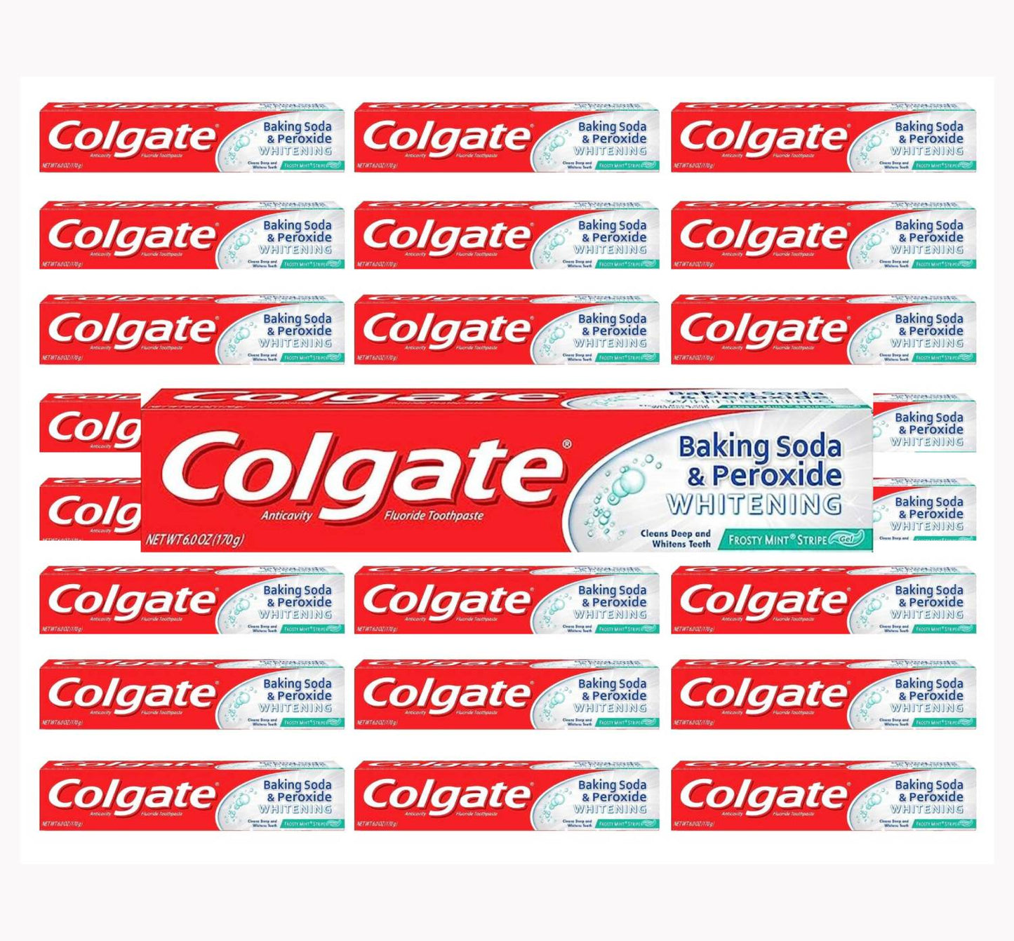 Colgate Baking Soda & Peroxide Whitening Toothpaste Frosty Mint Stripe 6 Oz - 24 pack