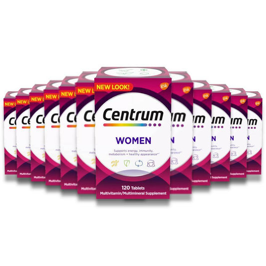 Centrum - Women Multivitamin, Multimineral Supplement - 120 Tablets - 12 Pack