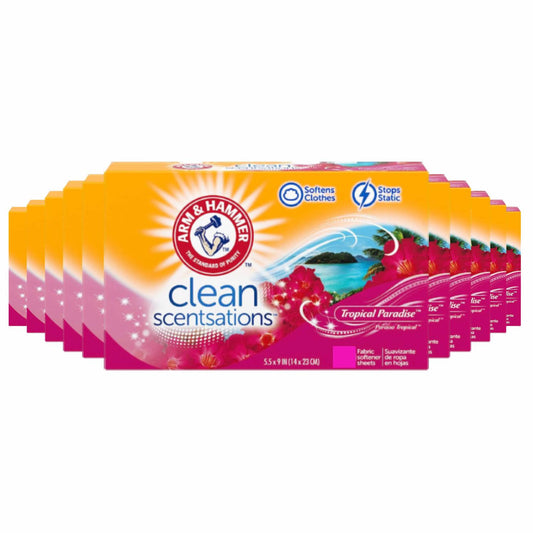 ARM & HAMMER Fresh'n Soft Fabric Softening Sheets, Tropical Burst 20 ea- 12 Pack