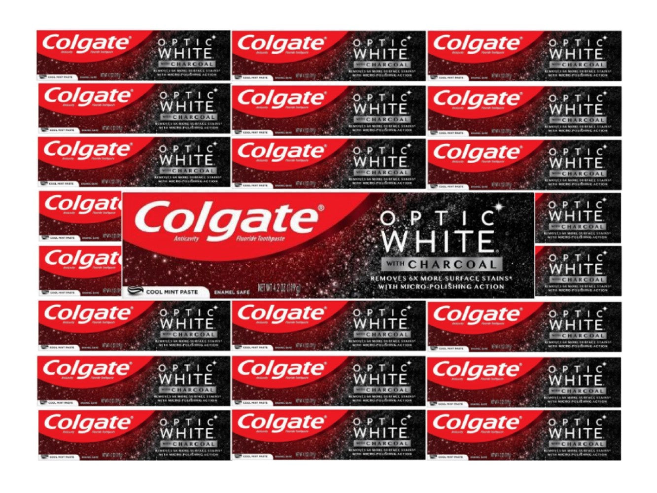 Colgate - Optic White With Charcoal - 4.2 oz - 24 Pack