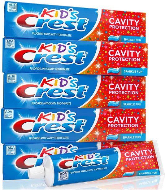 Crest Kids Toothpaste, Sparkle Fun - 5 pack -4.6 Oz