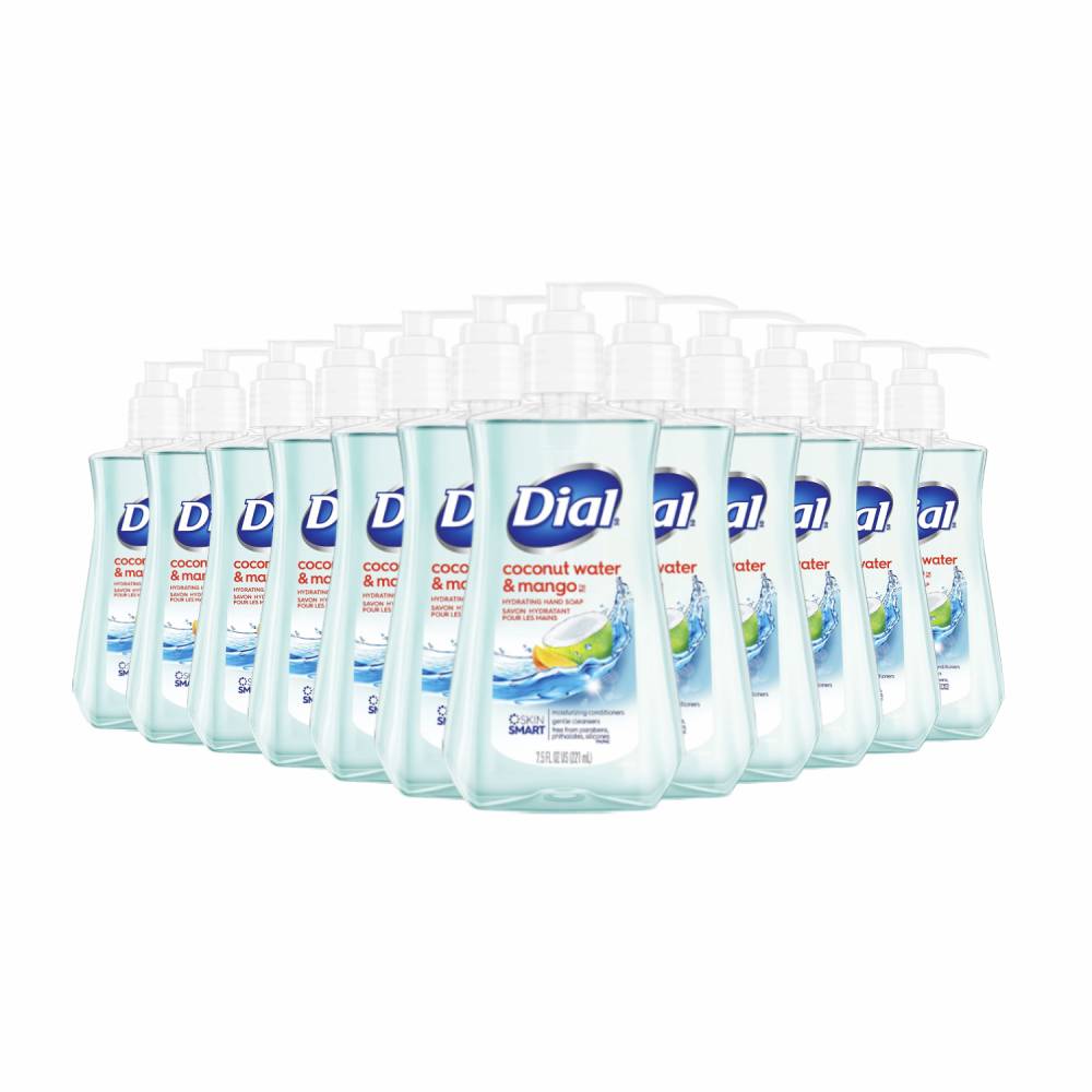 Dial Hand Soap with Moisturizer Coconut Water & Mango 7.5 Fl oz- 12 Pack