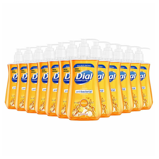 Dial Antibacterial Liquid Hand Soap Gold 7.5 Fl oz- 12 Pack