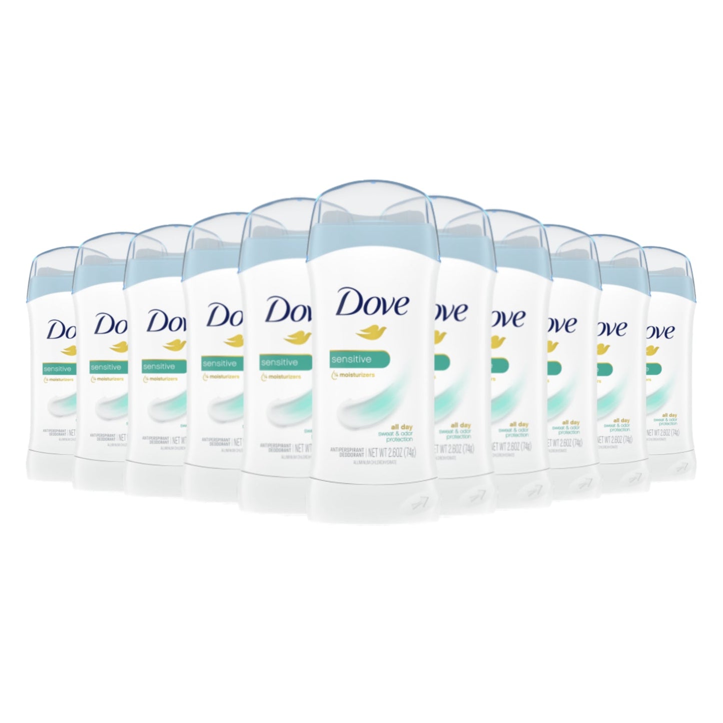 Dove Sensitive Skin Invisible Solid Anti-perspirant/ Deodorant - 2.6Oz Each - 12 Pack