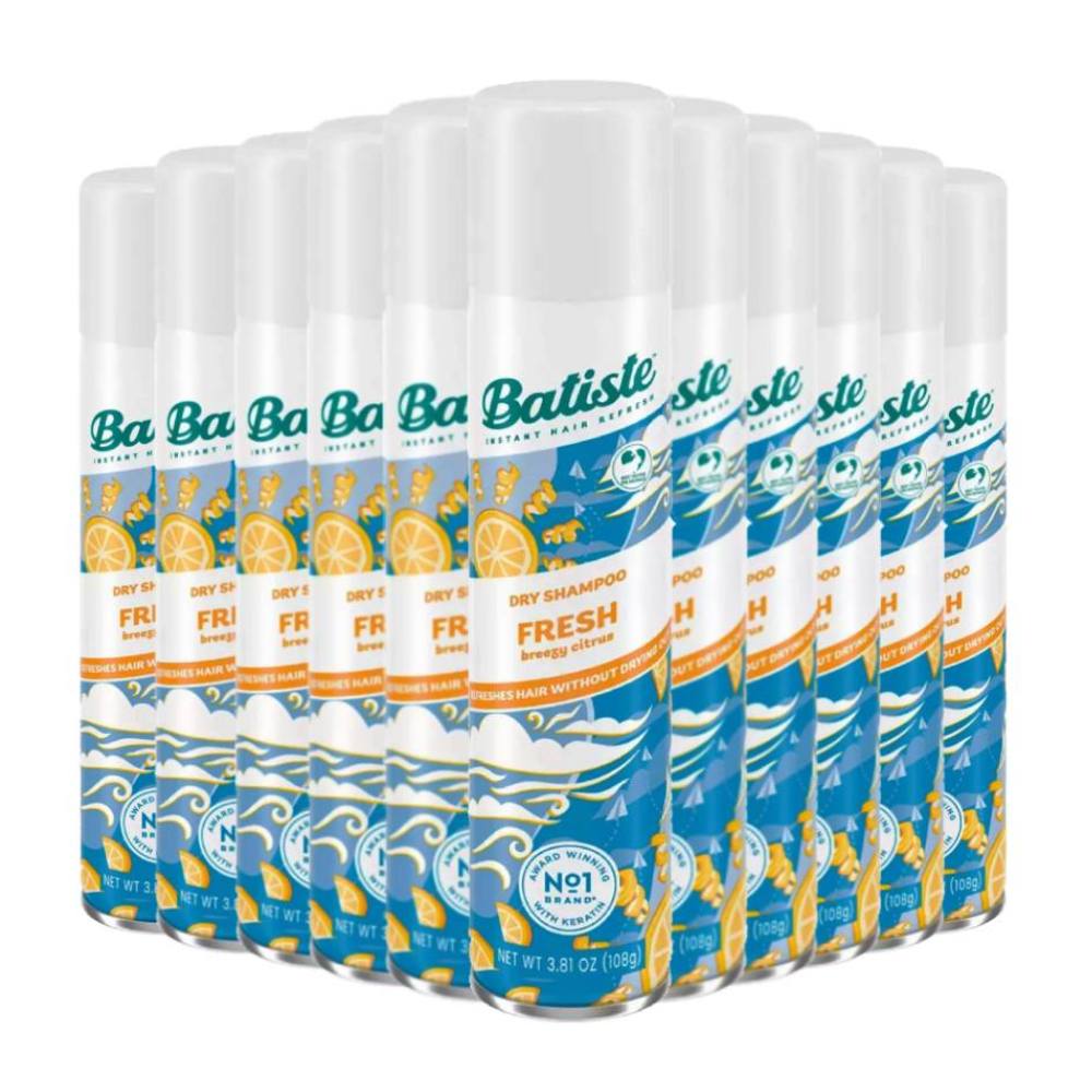 Batiste Dry Shampoo Fresh Breezy Citrus 3.81 oz - 12 Pack