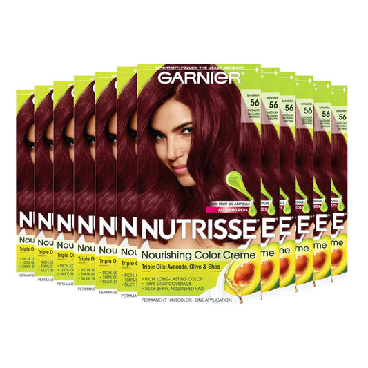 Garnier Nutrisse Nourishing Color Creme - Medium Reddish Brown (56) - 12 Pack