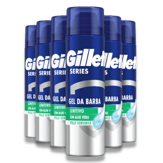 Gillette Series - Shave Gel With Aloe Vera - 200 ml - 6 Pack