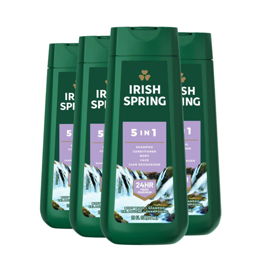 Irish Spring 5-in-1 Body Wash for Men, 20 Oz - 4 pack