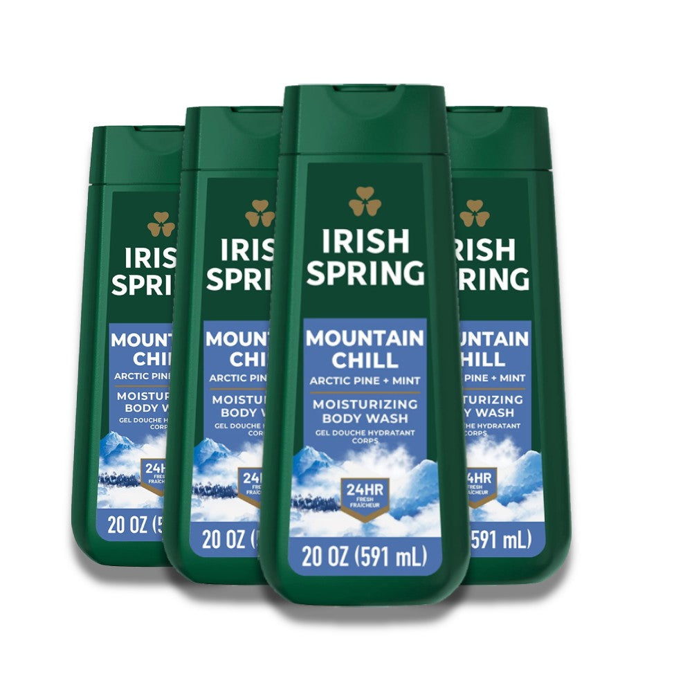 Irish Spring - Mountain Chill Body Wash for Men - 20 Oz - 4 pack
