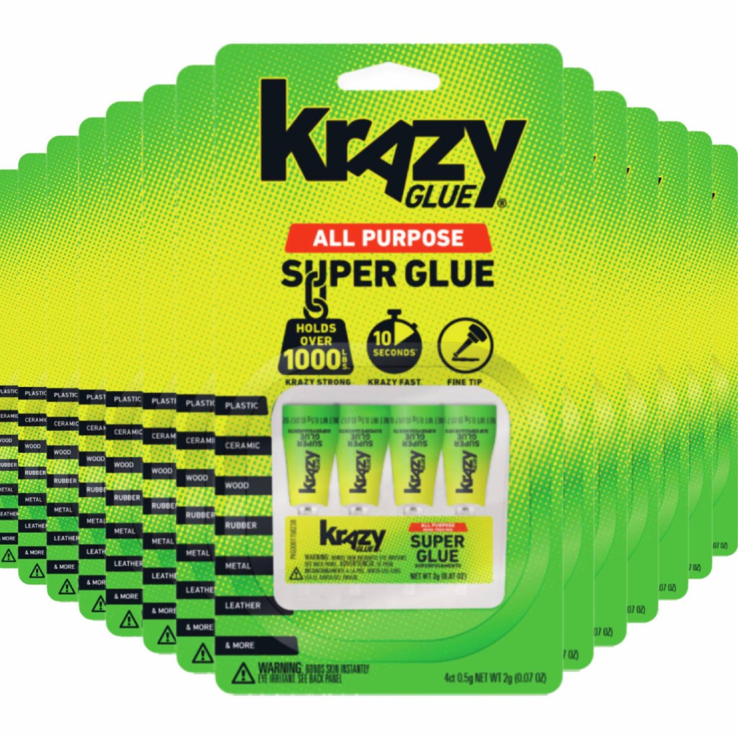Krazy Glue All Purpose instant dry 4 single-use tubes 0.07 OZ - 48 Pack