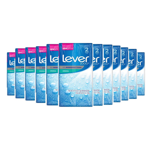 Lever 2000 Bar Soap - Original Scent - 2Pk/4 oz - 24 Pack (Total 48Ct)