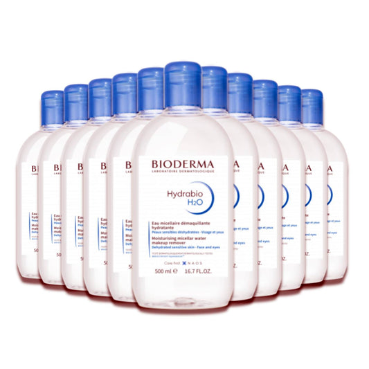 Bioderma Hydrabio H2O Micellar Water Makeup Remover, 16.7 fl oz - 12 Pack