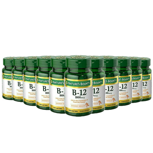 Nature's Bounty Vitamin B-12 1000 mcg Tablets 100 ct - 12 Pack