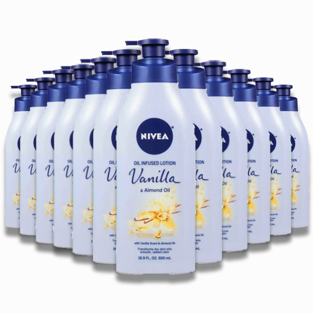 Nivea - Oil Infused Lotion Vanilla & Almond Oil - 16.9 oz - 12 Pack