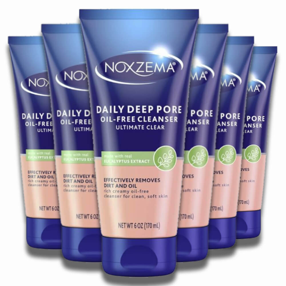 Noxzema Ultimate Clear Daily Deep Pore, Oil Free Cleanser - 6 Oz ea - 6 Pack ( NEW )