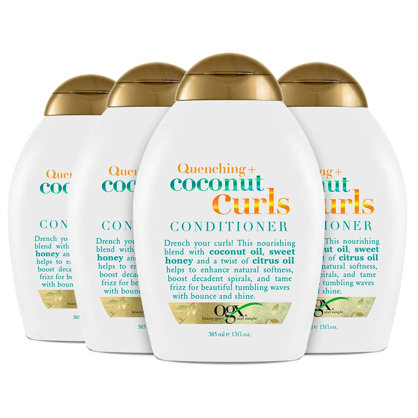 OGX Quenching Coconut Curls Conditioner, Bulk - 4 Pack - 13 Oz Each