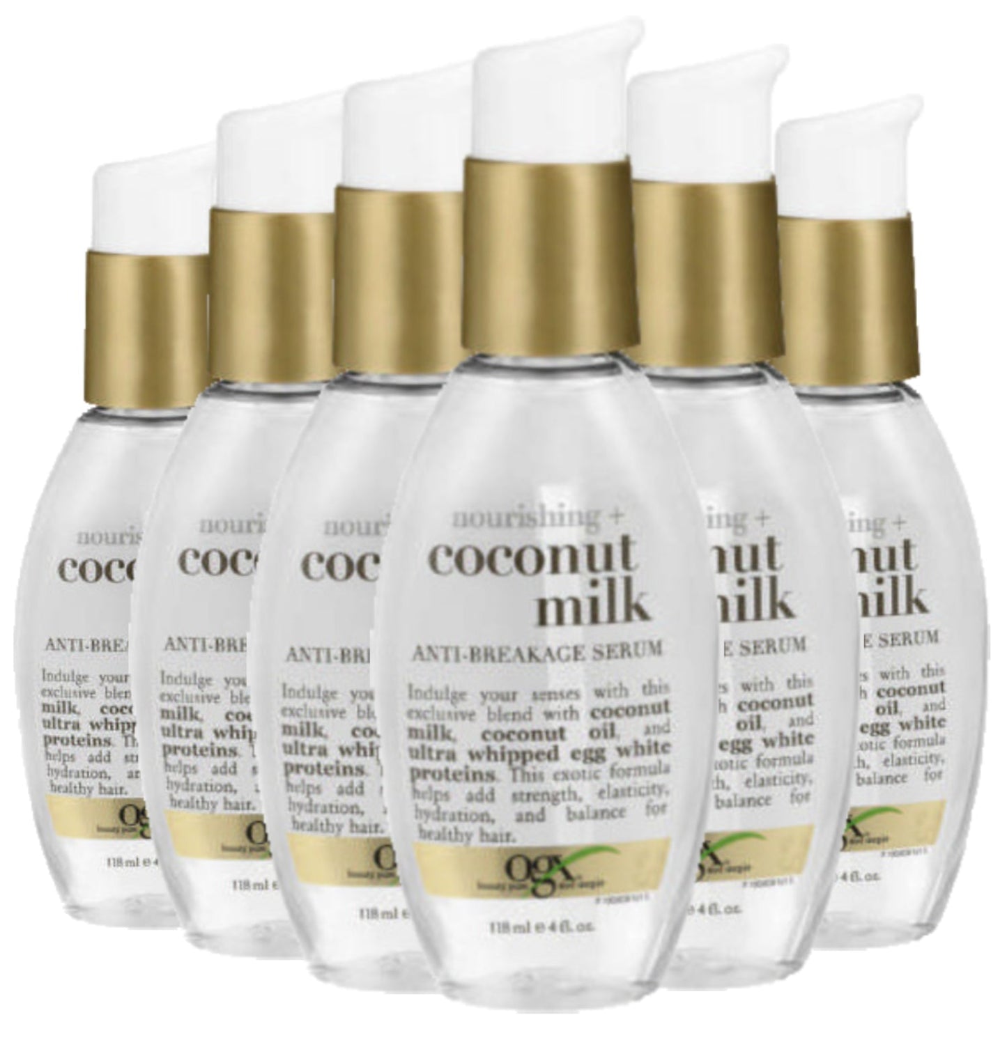 OGX Nourishing Coconut Milk Anti-Breakage Serum, 4 oz - 6 Pack