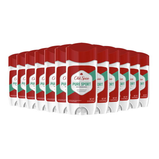 Old Spice High Endurance Antiperspirant Deodorant for Men, Pure Sport Scent, 3 oz-12 pack