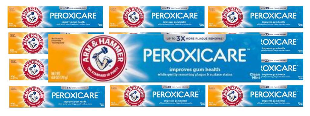 Arm & Hammer Peroxicare Tartar Control Toothpaste Baking Soda & Peroxide, Fresh Mint 6 Oz , 12 Pack