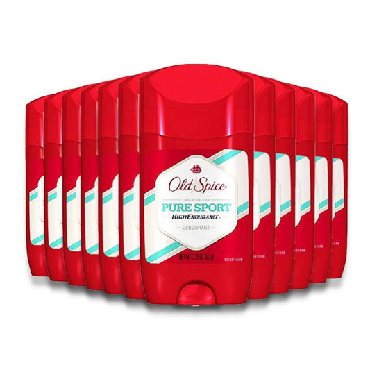 Old Spice High Endurance Deodorant Pure Sport 2.25 oz -12 pack