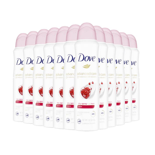 Dove Deodorant Advanced Care Dry Spray Go Fresh Revive 3.8 oz - 12 Pack