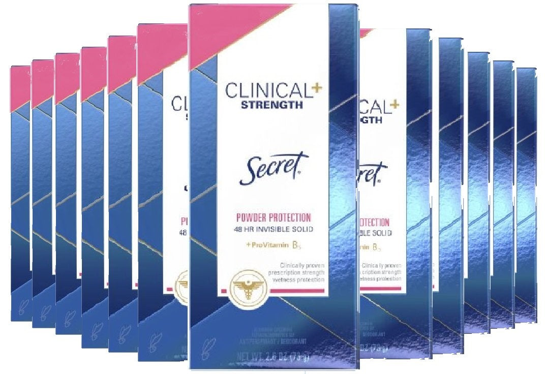 Secret Clinical Strength, Invisible Solid, Powder Protection Antiperspirant & Deodorant 1.6 oz -12 pack