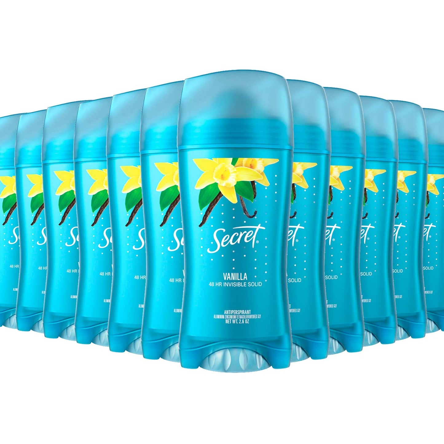 Secret Invisible Solid Anti Perspirant Vanilla - 2.6 Oz - 12 Pack