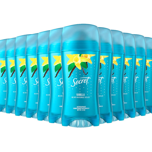 Secret Invisible Solid Anti Perspirant Vanilla - 2.6 Oz - 12 Pack
