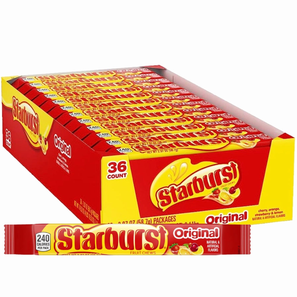 Starburst - Original Fruit Chews Candy - 2.07 oz - 36 ct