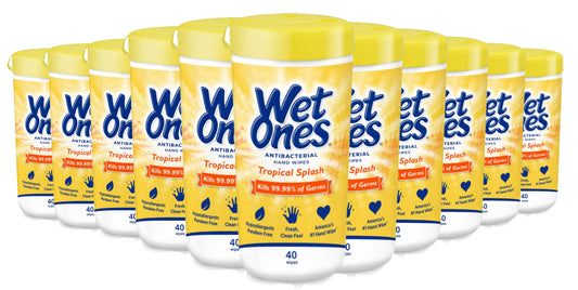 Wet Ones Antibacterial Hand Wipes Tropical Splash - 40ct ea - 12 pack