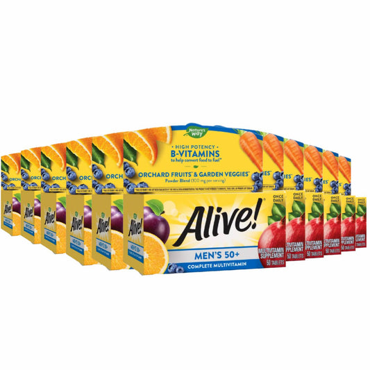 Nature's Way Alive! Men's 50+ Complete Multivitamin Tablets - 50 ct - 12 Pack