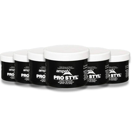 Ampro - Pro Style, Protein Hair Styling Gel - 10 Oz - 6 Pack