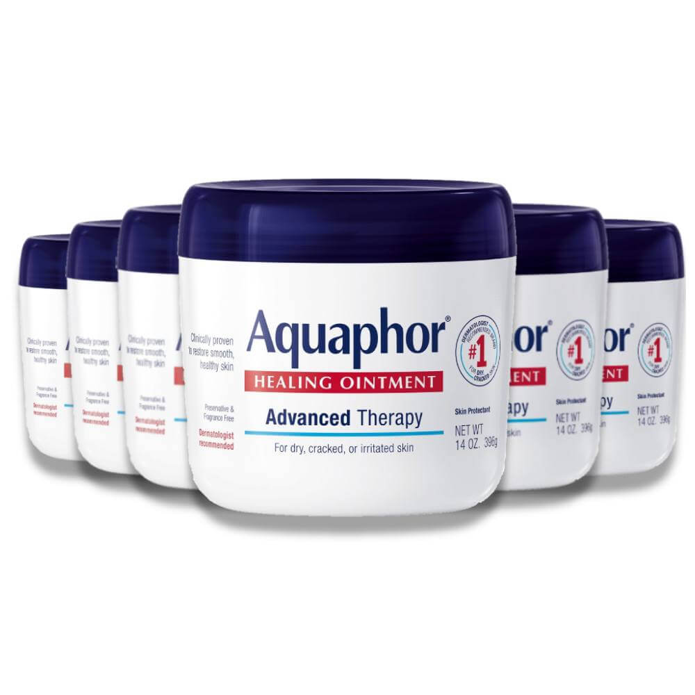 Aquaphor Healing Ointment Skin Protectant and Moisturizer for Dry and Cracked Skin - 14oz - 6 Pack