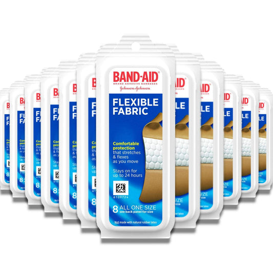 Band-Aid - Flexible Fabric Adhesive Bandages for Wound Care and First Aid, All One Size - 8 Ct - 72 Pack