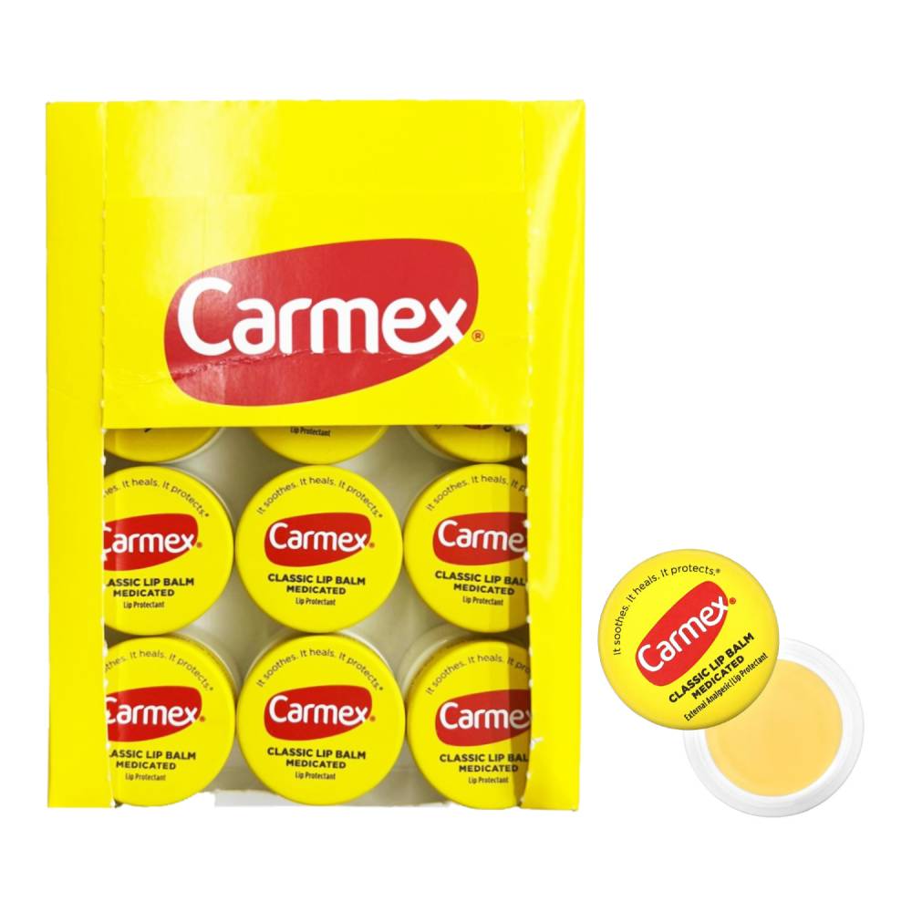 Carmex Classic Lip Balm Medicated, 0.25 Oz ea - 12 Pack