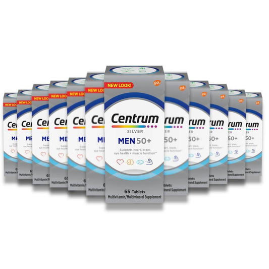 Centrum - Silver Mens Multi Vitamin and Mineral Supplement - 65 Tablets - 12 Pack