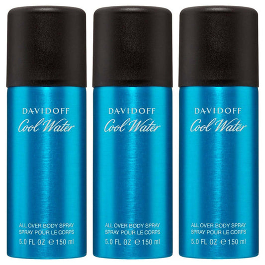 Davidoff Cool Water Body Spray - 5.0 Oz - 3 Pack