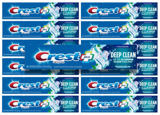 Crest Complete Whitening + Deep Clean Toothpaste - 5.4 Oz - 12 Pack