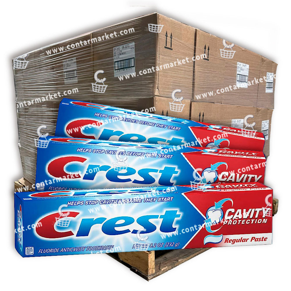 Crest Fluoride Anticavity Toothpaste Cavity Protection, Regular Paste, 8.2 Oz - 1440 ct - 60 boxes - Pallet