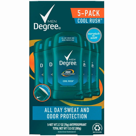 Degree Men Anti-Perspirant, Cool Rush - 2.7 Oz - 5 Pack