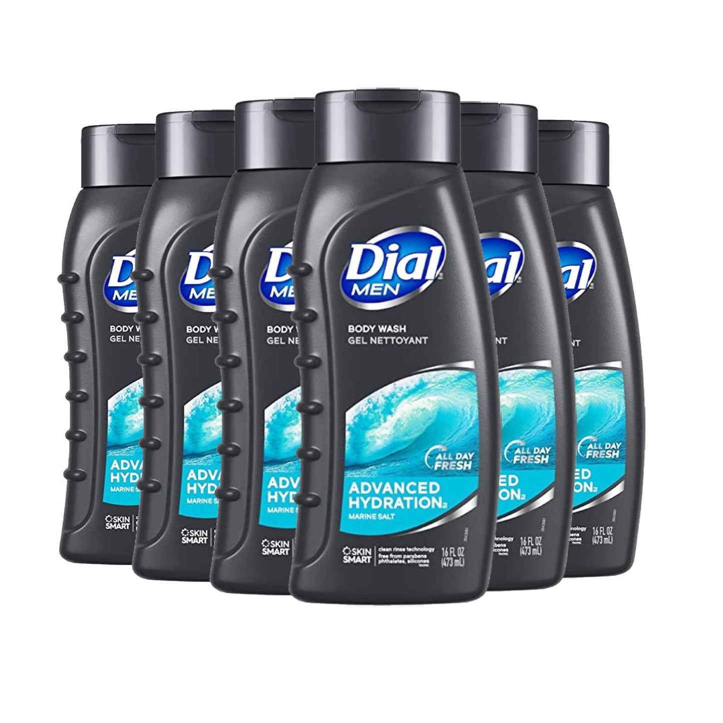 Dial Men Body Wash Advanced Hydration - 16 Oz - 6 Pack