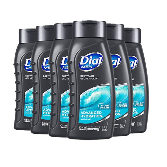 Dial Men Body Wash Advanced Hydration - 16 Oz - 6 Pack