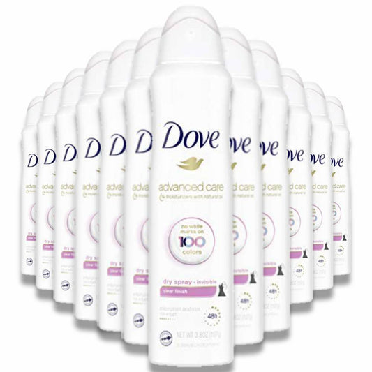 Dove - Advanced Care, Antiperspirant Dry Spray Invisible Clear Finish - 3.8 Oz - 12 Pack