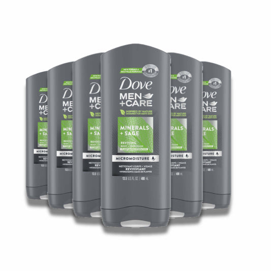 Dove Body Wash Mineral Sage - 13.5 fL oz / 400 ml Each - 6 Pack